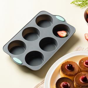 Silicone Muffin Pan Cupcake Making Mold Non Stick Pastry Baking Pan Cake Mold Silicone <b>Oven</b> Baking Cake Mold - Product Image 6