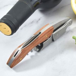 Wholesale Custom Logo Manual Rose Wood Waiters Wine <b>Bottle</b> Opener Professional Stainless Steel Corkscrews - Product Image 3