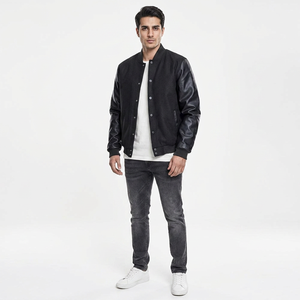 New Style Personalized Bomber Varsity <b>Men's</b> <b>Jacket</b> Custom Embroidery Name Number <b>Baseball</b> Windbreaker <b>Jackets</b> <b>for</b> <b>men</b> - Product Image 1