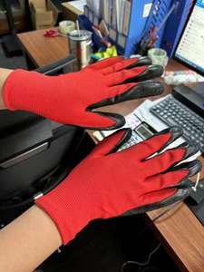 Herren Industrie-Grip Schwerlast-Sicherheits-Handschuhe Latex Großhandel Bau-Gummi Bauindustrie Schutzausrüstung Arbeitshandschuhe - Product Image 5