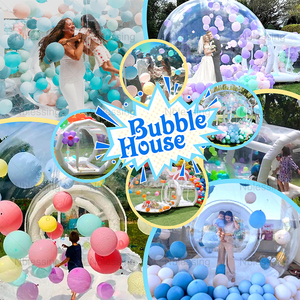 Carpa Inflable Transparente de PVC de 4m 5m con Base para Saltar, para Fiestas 2024619 4m 5m PVC Tra - Product Image 5