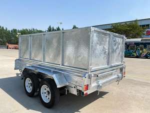 Heavy Duty 10*6 doble eje galvanizado en caliente Van Trailer pequeño camión volquete de tracción para remolques utilitarios de carga de grava de arena - Product Image 3