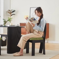 Chaise de salle à manger en bois massif de style rétro français, mobilier de maison vintage, dossier Wabi-sabi, style nordique, démontable et assemblable