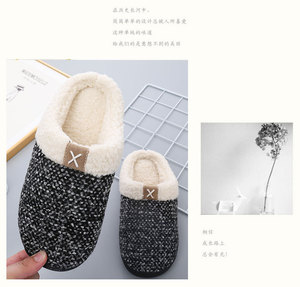 2024 vente chaude femmes confortables pantoufles en mousse à mémoire de forme floue en <span class=keywords><strong>laine</strong></span> doublée maison pantoufle intérieur extérieur anti-dérapant semelle en caoutchouc - Product Image 3