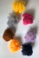 Fibre de polyester recyclée de haute qualité fabriquée en Chine, 1.4D à 20D, teinte en masse, pour le filage