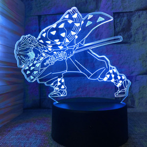 Lámpara Led de acrílico para dormitorio, luz de mesa 3d de Anime, Demon Slayer, bonito Kamen Nidouzi, regalo de cumpleaños decorativo, novedad - Product Image 2