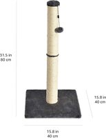 Arbre à chat vertical moderne avec griffoir, grande tour en fibres de sisal, design simple, pour chats d'intérieur