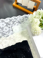 Nouvelle collection de tissus en dentelle tricotée, dentelle florale à paillettes pour la décoration de robes et de vêtements