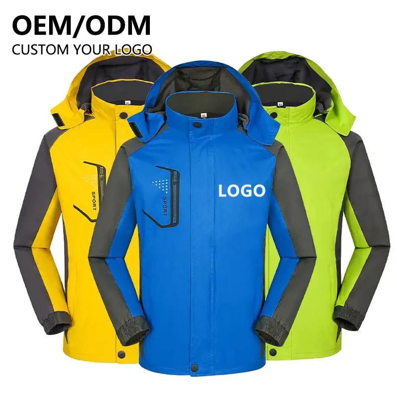 Plus Size Outdoor Jacket Men's Keep Warm Wind Jacket Logo Waterproof Jacket Print for Men Casual Adults Winter Knitted Thick
