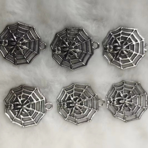 Pendentif réaliste en alliage de zinc antique, thème musical, forme de guitare, toile d'araignée, chauve-souris, accessoires DIY pour collier et boucles d'oreilles DANSHUN - Product Image 1