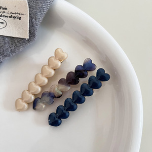 HC40106 Accesorio de Pelo de Acetato de Corazón Personalizado, Horquilla de Ácido Acético Ardiente A LA Moda de Corea, Horquilla Lisa Simple de Nuevo Diseño - Product Image 4