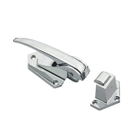 SK1-7813-ZN01 Poignée de verrouillage industrielle en alliage de zinc chromé brillant, utilisation gauche et droite avec base de montage réglable pour four