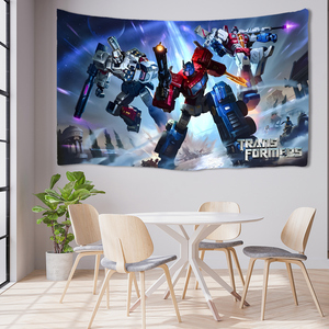 Derniers modèles d'impression d'anime Transformers Optimus Prime Devastator, affiche de décoration pour salon et chambre à coucher, tapisserie - Product Image 2