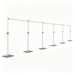 Adjustable 5-Piece Wedding <b>Backdrop</b> Stand Extended Pipe and Drape Kit Budget Wholesale <b>Party</b> Background - Product Image 2