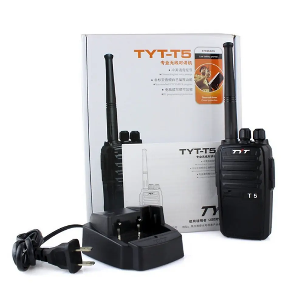 Mini TYT T5 PMR UHF400-520MHz iki yönlü telsiz 5W el telsizi