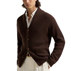 Maglioni <span class=keywords><strong>Cardigan</strong></span> casual tinta unita in maglia a manica lunga OEM e ODM girocollo abiti da uomo maglione lavorato a maglia <span class=keywords><strong>cardigan</strong></span> da uomo - Product Image 2