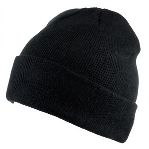 Gorro de pana con puño plegado, tejido acanalado, gorro de invierno para mujer y niños - Product Image 4