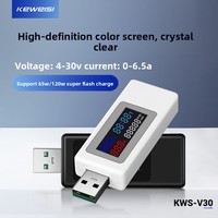 KWS-V30 Monophasé 120W USB Testeur Chargeur Détecteur Écran Couleur Voltmètre Ampèremètre