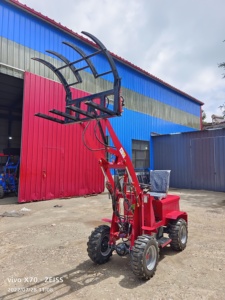 Factory Weightlifting 300kg <b>Tractor</b> Four Wheel Drive Battery Small Wheeled Dumper Truck <b>Backhoe</b> Shovel - Product Image 2