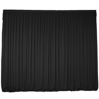 Custom black masking rideau de toile de fond de scène de matériau de polyester convient pour le mariage, théâtre, lieu de fête
