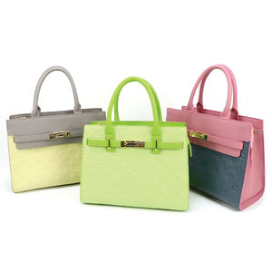 Women's Large Capacity Casual Tote PU Handbag Gorfia Designer Light Luxury Single Square Zipper Candy Water Resistant Wholesale - Product Image 6