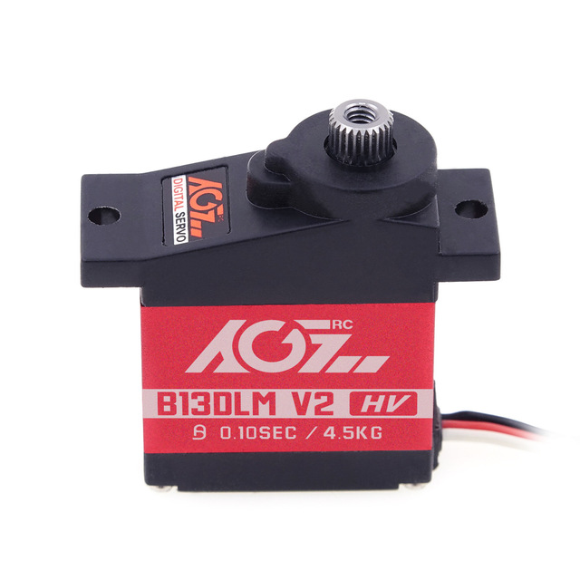 AGFRC B13DLM V2 13G Mini Helicopter High Torque 4.5KG Aluminum Mid-Shell Servo Motor Battery-Powered Robot Car Boat Toy