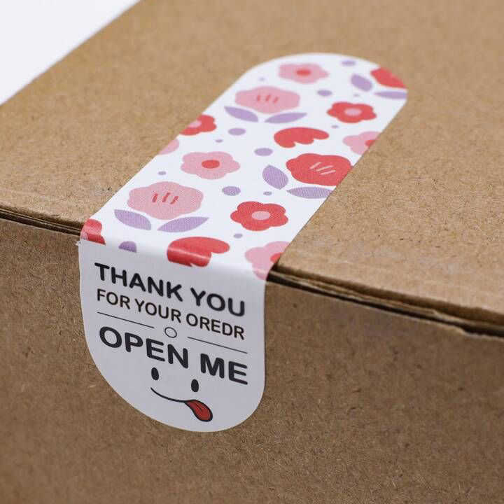 Custom Branded Die Cut Shape Packaging Sticker Box Small Size Cute ...