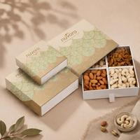 Boîtes cadeaux de luxe personnalisées avec logo, de qualité alimentaire, écologiques, magnétiques, pour dattes et chocolats de l'Aïd Ramadan, avec ruban