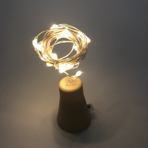 Năng lượng mặt trời 2M 20LED nút chai hình trang trí nội thất trang trí dây Đồng Cổ Tích chuỗi đèn - Product Image 4