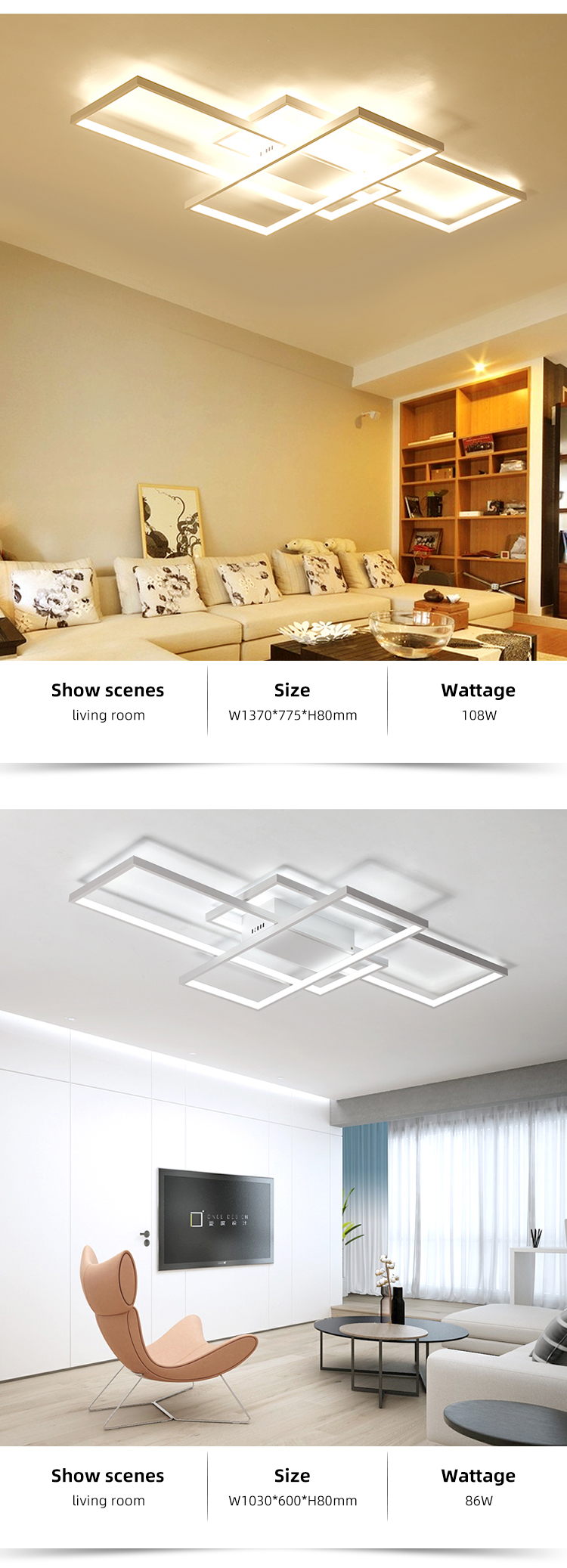 Minimalist Living Room ALuminum PC Ceiling Flush Mount Modern Led Ceiling Lamp