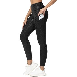 FOXA Leggings de yoga taille haute pour femme avec poches, effet ventre plat, épaisseur standard, en Spandex et Nylon - Product Image 1