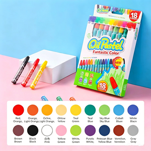 Crayons à huile hexagonaux - Ensemble de 12, 18, 24, 36 couleurs, idéal pour la peinture artistique des enfants à l'école, crayons de <span class=keywords><strong>dessin</strong></span> lavables - Product Image 3