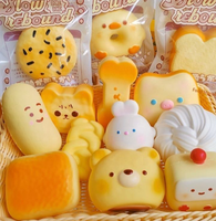 Meilleur Prix Jouet Squish Anti-Stress en TPR Souple à Rebond Lent, Motif Poussin Donut de Dessin Animé, Jouet Sensoriel Kawaii Animal Dessert