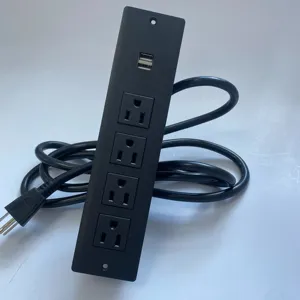 Personalizable U.S.-Spec Outlets 4AC + 2USB estándar de escritorio empotrado tira de alimentación alternador regulador de voltaje salida