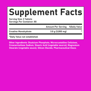 Wholesale ODM Creatine Monohydrate Tablets Dietary <b>Supplement</b> Promote Muscle Strength and Support Energy Booster Function - Product Image 2