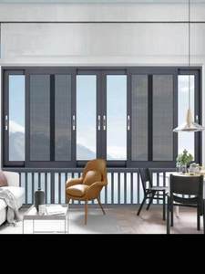 Finestra Scorrevole in Alluminio a 6 Binari <span class=keywords><strong>Serie</strong></span> Ultra Sottile, Design Postmoderno, Isolamento Acustico, Vetro Cavo, Direttamente dalla Fabbrica - Product Image 3