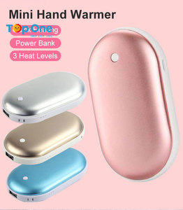 พาวเวอร์แบงค์แบบพกพาขนาดเล็ก 5000 10000mAh สีน้ำเงินดำ ให้ความร้อนสองด้าน 3 ระดับความร้อน ใช้กับโทรศัพท์มือถือ พร้อมฟังก์ชั่นอุ่นมือผ่านพอร์ต USB - Product Image 2
