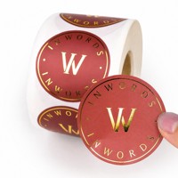 Autocollants personnalisés en feuille d'or imperméables - Rouleaux d'autocollants en papier synthétique mat à estampage à chaud pour l'emballage et la décoration de boîtes cadeaux