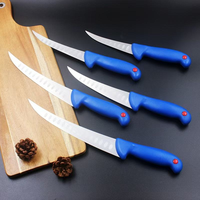 Vente directe, prix raisonnable, couteaux de cuisine bleus, lames en acier inoxydable