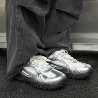 Chaussures décontractées personnalisables en cuir véritable, respirantes, légères, à enfiler, avec semelle épaisse en maille, tendance mode