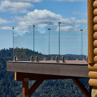 EKOO Spigots carrés en acier inoxydable à montage supérieur pour balustrade en verre, réglables pour garde-corps en verre