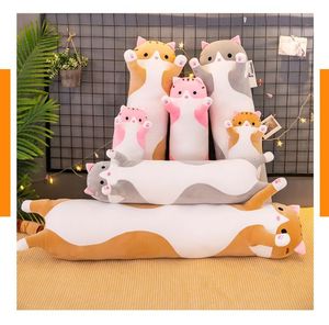 Yumuşak Kedi Büyük Boy Sarılma Peluş Yastık Karikatür Uzun Bacaklı Kedi Yavrusu Uyku Arkadaşı Destek Yastığı Dolgulu Hayvan Çocuklar İçin Peluş Oyuncak - Product Image 2