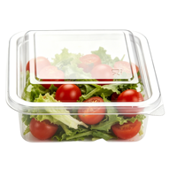 Emballages personnalisés, sûrs, jetables, recyclables, transparents, en plastique PET, pour salades, biscuits, gâteaux, pain, tiramisu, avec couvercles