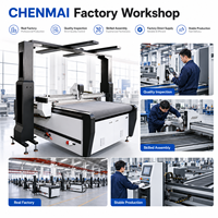 Machine de découpe à couteau oscillant Shandong Chenmai 3235 avec grande table de convoyeur à vide pour le traitement des tissus