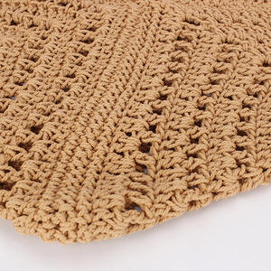 精致耐用的棉线编织 <span class=keywords><strong>V</strong></span> 口手工水晶装饰斜挎带女式马鞍包，适合海滩度假 - Product Image 3