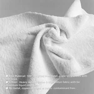 100 chiffons carrés en coton blanc 10kg 25kg, chiffons d'essuyage, serviettes en coton blanc 100% pour le nettoyage industriel - Product Image 4