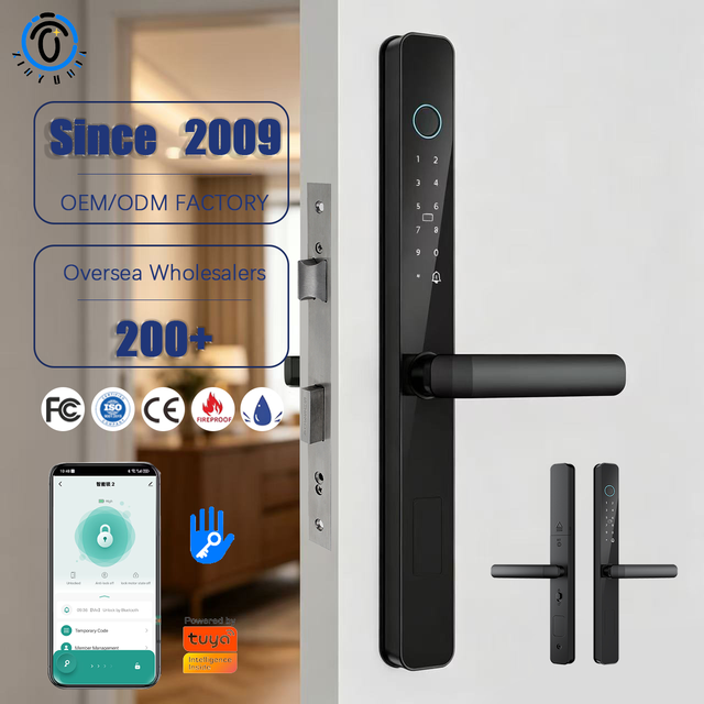 High Quality Wifi App Biometric Ttlock Smart Electronic Handle Fingerprint Digital Door Lock