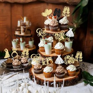 Décorations de cupcakes pour future mariée, motifs 'I Do Love', Cœur et Bague, et pics 'Miss & Mrs' pour la fête prénuptiale, le mariage, les fiançailles et la décoration de gâteaux - Product Image 4