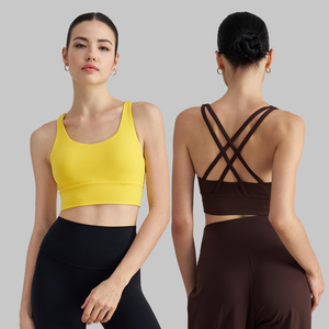 Sujetador <span class=keywords><strong>de</strong></span> Yoga <span class=keywords><strong>de</strong></span> entrenamiento con tirantes delanteros y anchos para gimnasio en forma <span class=keywords><strong>de</strong></span> U - Product Image 2