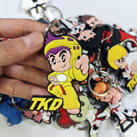 Regalos Promocionales al por Mayor, Diseño de Logotipo Personalizado, Llaveros y Mosquetones de Silicona con Personajes de Dibujos Animados en 2D/3D para Amigos
